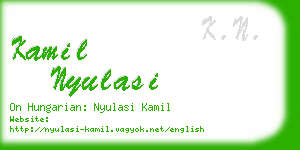 kamil nyulasi business card